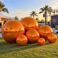 BSCI ISO gonflable scellé à chaud géant flottant sphère miroir ballon grandes boules miroir gonflables roses