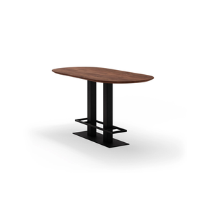 Mesa de Bar Moderna de Madera Premium con Base Metálica Resistente, Mesa Alta para Restaurante, Cafetería, Pub, Hotel, Cocina, Hogar - Product Image 2