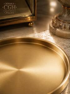 Assiette de service en laiton poli de qualité supérieure, non toxique, finition dorée élégante, coffret cadeau de luxe, mariage, maison, restaurant, hôtel, spécial - Product Image 6