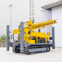 Foreuse hydraulique portative Hengwang HQZ-400L 400m sur chenilles, à pompe pneumatique, pour forage de puits dans roches dures
