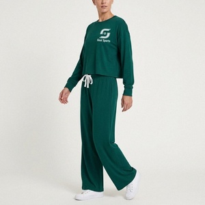 Conjunto Deportivo para Mujer Talla Grande, Estilo Modesto, Holgado, de Secado Rápido, Transpirable, de Poliéster y Algodón, para Primavera - Product Image 1