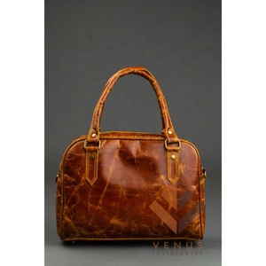 Ladies <b>Tote</b> Handbag Genuine Leather Designer <b>Bags</b> for Women with Zipper Closure - Product Image 5