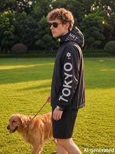 Veste coupe-vent imperméable streetwear pour homme |   Cosplay, Vêtements de tous les jours - Product Image 4