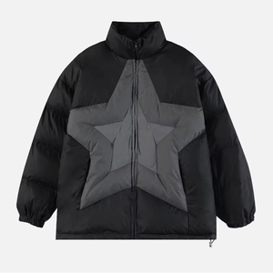 Custom Reversible Waterproof Windproof Hooded Puffer Jacket <b>Bubble</b> <b>Coat</b> Polyester Padded Winter Parka with Logo for Men Women - Product Image 3