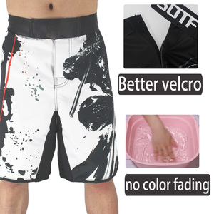 Shorts MMA personnalisés unisexes en gros, shorts de grappling par sublimation, arts martiaux, polyester extensible dans quatre directions, usine OEM - Product Image 3