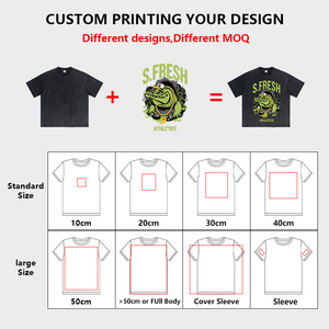 100% Organic Cotton O-Neck Plus Size Regular Fit Heavy <b>Weight</b> <b>Blank</b> T-Shirt with Custom Digital Print Logo for Men - Product Image 4