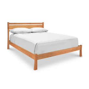 Contemporary KD Solid Wood <b>Bed</b> Frame | Warm Walnut Finish Bedroom Furniture India - Product Image 2