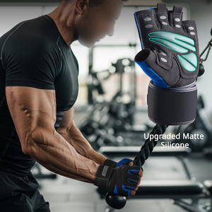 Professional Weightlifting <b>Gloves</b> with Full Palm Protection, Breathable Fabric, Anti-Slip Grip for Gym Workout, Cycling - Product Image 5