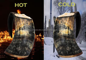 Tazas de cuerno de búfalo para una experiencia única de té y café Cuerno decorativo divertido Drinkingware de Agate - Product Image 4