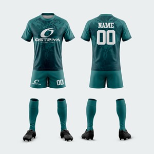 Uniforme de Rugby para Hombre Adulto, Transpirable, con Estampado por Transferencia de Calor, 100% Poliéster, Ropa Deportiva, Servicio OEM - Product Image 2