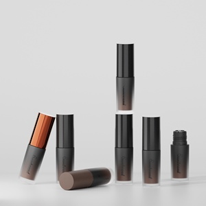 Manufacturer Custom PETG Empty Bottles With Plastic Body Aluminum Handle <b>Nylon</b> Bristles For Eye Makeup Eyeshadow Eyebrow Powder - Product Image 5