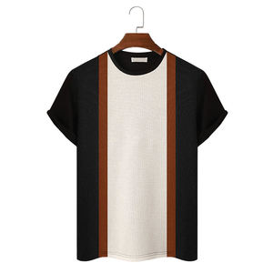 เสื้อยืดผ้าฝ้ายถัก เนื้อผ้าเรียบเนียน สวมใส่สบาย เสื้อผ้าลำลองทันสมัย - Product Image 1
