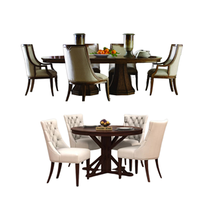 Ensemble de table et chaises de salle à manger de style européen moderne, en teck massif, matériau écologique, design personnalisé acceptable, vente en gros - Product Image 5