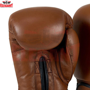 ถุงมือชกมวยสีน้ำตาลเข้มคุณภาพพรีเมียม น้ำหนักเบา ราคาขายส่ง ทนทาน ทันสมัย บริการ OEM ODM รับผลิตตามแบรนด์ที่กำหนด - Product Image 6
