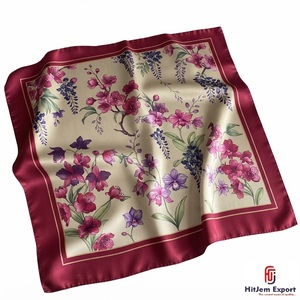 Pañuelo Cuadrado Ligero de Alta Calidad, Diseño Personalizado con Impresión Digital, Accesorios de Tela Elegantes, Fabricante OEM ODM - Product Image 1