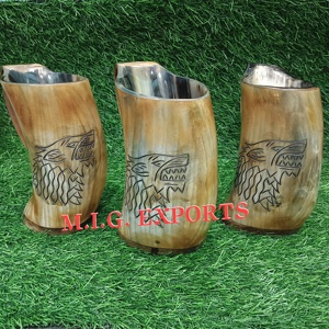 Auténtica Jarra Vikinga Hecha a Mano de Cuerno de Vaca, Ecológica, Estilo Medieval, para Cerveza, Cerveza Artesanal y Jengibre, Ideal para Decoración del Hogar y Regalos - Product Image 2