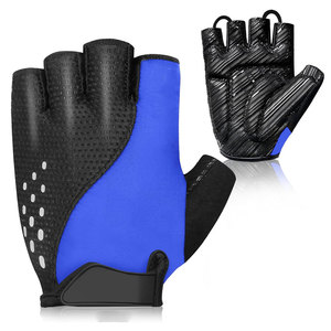 Comfortable Half Finger Racing Cycling <b>Gloves</b> Lightweight <b>Moisture</b> Wicking Hook Loop Closure Anti-Slip Safety Grip Durable - Product Image 1