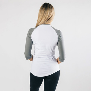 Camiseta de Manga 3/4 Personalizada para Mujer, Cuello Redondo, 100% Algodón, Transpirable, Informal de Negocios, Corte Ajustado, para Trabajo - Product Image 4