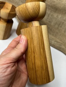 Candelabros de Madera Hechos a Mano, Portavelas de Madera Artesanales, Decoración Rústica para Mesa, Decoración Escandinava para el Hogar, Centro de Mesa para Bodas - Product Image 5