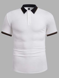 เสื้อโปโลผู้ชายแบบถักแขนสั้นระบายอากาศ - Product Image 1