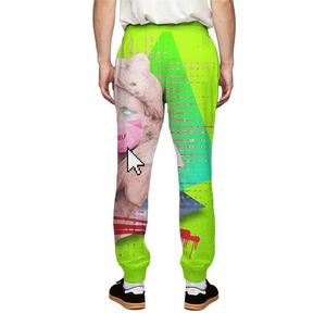 Pantalon de jogging en molleton imprimé pour homme, taille élastique avec cordon de serrage, motif sublimation, décontracté, respirant, en polyester, pour l'automne - Product Image 6