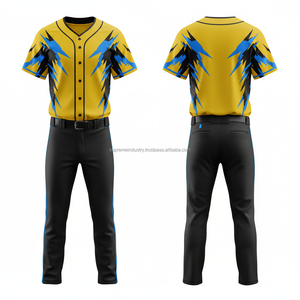 Uniforme de baseball léger 2026 personnalisé, imprimé numériquement, maille respirante, 100 % polyester, maillot et pantalon, col en V, unisexe, adulte, haute qualité - Product Image 2