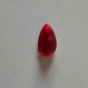 Rubí precioso cultivado en laboratorio de alta calidad, forma de pera, piedra suelta de color rojo intenso, piedra sintética para la fabricación de joyas al por mayor. - Product Image 1