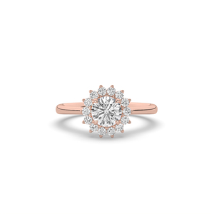 Anillo de oro de 14 quilates/10 quilates con diamante cultivado en laboratorio de 1.08 quilates, corte brillante redondo, estilo único, ligero y minimalista, para ella. - Product Image 2