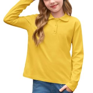 Camisetas Polo Personalizadas para Niñas, Manga Larga, Uniformes Escolares Clásicos, Ropa Casual Elegante, Camisetas Polo Modernas - Product Image 4