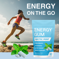 En stock Chewing-gum Supplément pour la santé du cerveau à la menthe naturelle La gomme énergétique aide à prévenir les caries