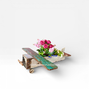 Macetas de Madera Artesanales, Ecológicas, para Jardín, Decoración del Hogar, Macetas para Plantas, Madera de Barco Reciclada Original - Product Image 1