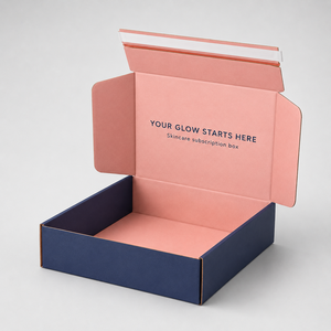 Boîte d'expédition ondulée rose marine imprimée en couleur pour l'emballage de produits cosmétiques et de soins de la peau - Product Image 5