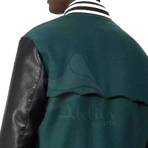 Veste universitaire à col montant avec broderie personnalisée en chenille et logo frontal - Product Image 4