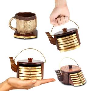 Posavasos de Madera Resistentes para Tazas, Jarras y Bebidas, de Wood Art Store - Product Image 3