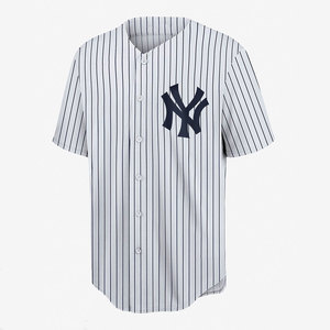 Lightweight Mesh Fabric Breathable Baseball Jersey Retro Inspired Pinstripe Look Stylish Baseball Jersey - Product Image 3