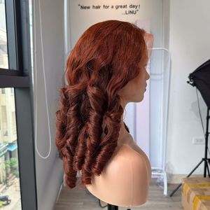 Venta al por mayor 100% de alta calidad naranja oscuro Super doble dibujado extremos hinchables Remy grado vietnamita tejido extensiones de cabello humano - Product Image 2