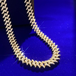 Fine Wholesale Direct Sales Hip Hop Jewelry White Gold Plated <b>Ice</b> Out CZ Diamond Sparkle Cuban Link <b>Chain</b> for Men - Product Image 3