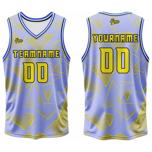 Custom Basketball Jersey And <b>Shorts</b> Set Sublimated Geometric Print Moisture Wicking Unisex Adult Teamwear OEM - Product Image 6
