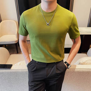 เสื้อยืดคอกลมผ้าฝ้ายทรงเข้ารูปสำหรับผู้ชาย ขายส่งคุณภาพสูงราคาถูก เสื้อยืดสตรีทแวร์ผู้ชาย MOQ ต่ำ - Product Image 4