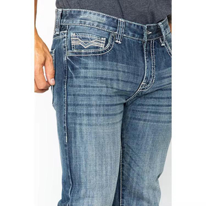 Pantalons en jean de qualité export, haute qualité, logo personnalisé pour hommes, pantalons en jean délavés pour hommes, pantalons en jean tendance de couleur unie - Product Image 5