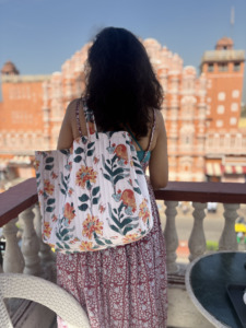 Latest Artisanal Premium Handcrafted Block Printed Floral Quilted Tote <b>Bag</b> Cotton Summer Shoulder Carry <b>Bag</b> for <b>Women</b> Wholesale - Product Image 2