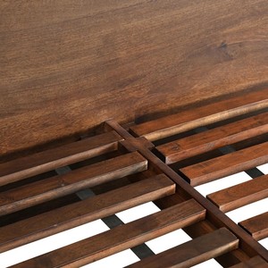 Modern Solid Wood <b>Platform</b> <b>Bed</b> <b>with</b> Minimalist Headboard | Premium Wooden <b>Bed</b> Frame for Bedroom - Product Image 6