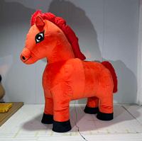 Costume de mascotte de cheval gonflable orange Baige 2,6 m, costume de personnage de dessin animé pour cosplay, carnaval et fête