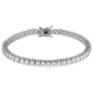 Bracelet tennis en argent sterling 925 plaqué or 14 carats avec zircone cubique pour femme – Bijou de mariage luxueux et étincelant en CZ, cadeau idéal - Product Image 2