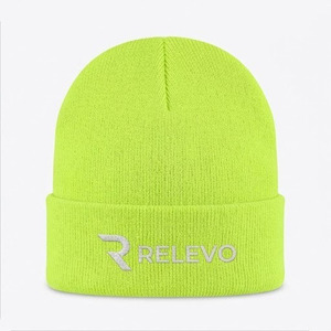 RELEVO <b>Green</b> <b>Beanie</b> Unisex Winter Hat Embroidered Logo Casual Cap Fitted 56-58CM - Product Image 5