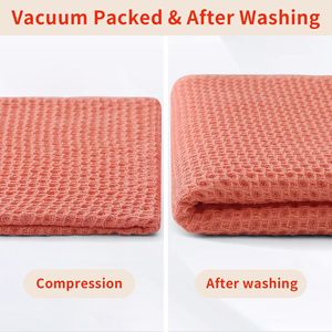 Panni da Cucina Ultra Morbidi in 100% Cotone a Nido d'Ape, Asciugatura Rapida, 30x30 cm, Confezione da 6, Colore Corallo - Product Image 3