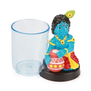 Support décoratif multifonctionnel et durable Shree Krishna en plastique écologique pour stylos, accessoires de papeterie, maison et temple - Product Image 3