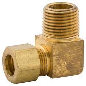 Codo de 90° de compresión de latón forjado de acero inoxidable 316, 2-4-4, 1/4" OD x 1/4" NPT macho, para instrumentación de alta presión - Product Image 5