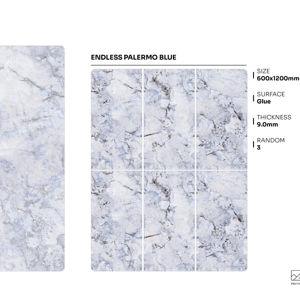 Azulejos de porcelana elegantes de alta gama con superficie adhesiva, tamaño 600x1200, formato grande para diseño de interiores moderno. - Product Image 1