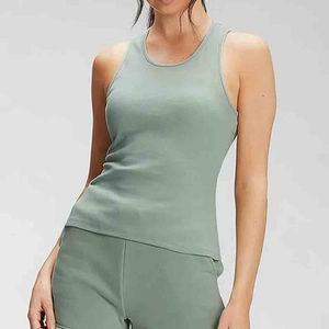 Débardeur sans manches pour femme de qualité supérieure, respirant, léger, en coton/fibre de bambou, tissu en toile, vêtements d'entraînement pour occasions décontractées - Product Image 4